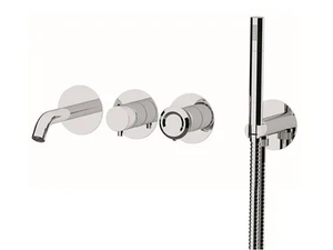 ELEMENT - Recessed single handle bathtub set with hand shower _ Remer Rubinetterie